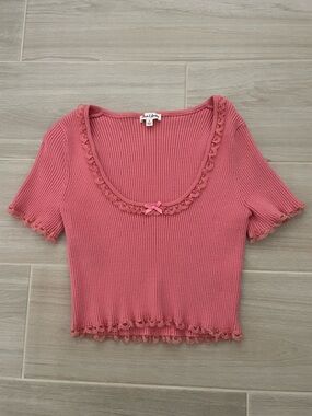 For Love & Lemons pink top